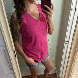 Distressed, V-neck, T-shirt Tanks (Pair)